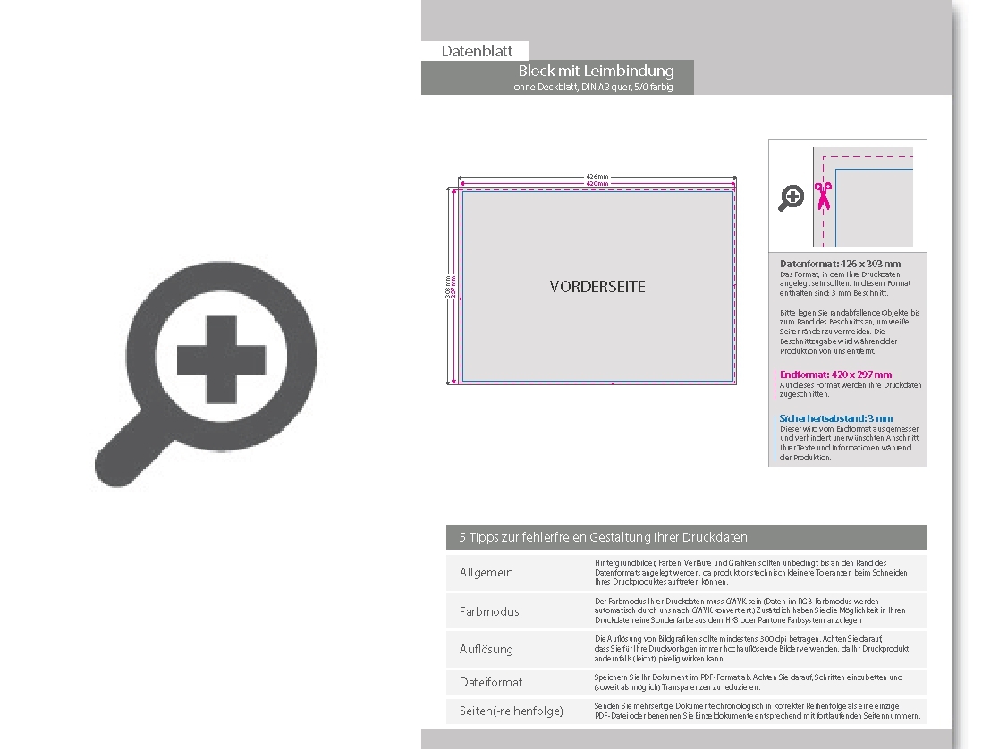Product Bild block_mit_leimbindung__din_a3_quer__100_blatt__5_0_farbig_einseitig_bedruckt_(cmyk_4-farbig_+_1_sonderfarbe_hks_oder_pantone)